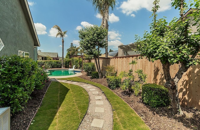 view of fenced backyard