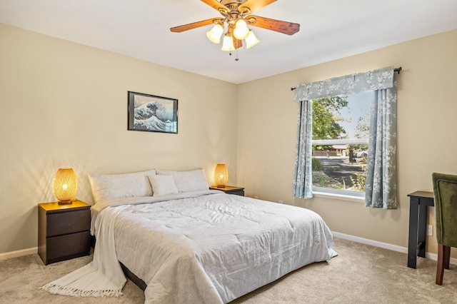 13801 E Rialto Ave, Sanger, CA 93657 - carpeted bedroom with baseboards and ceiling fan