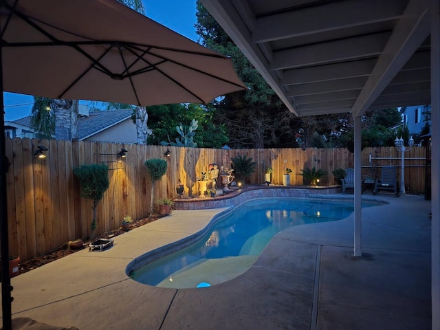 3042 Love St, Selma, CA 93662 - view of pool featuring a patio and a fenced backyard