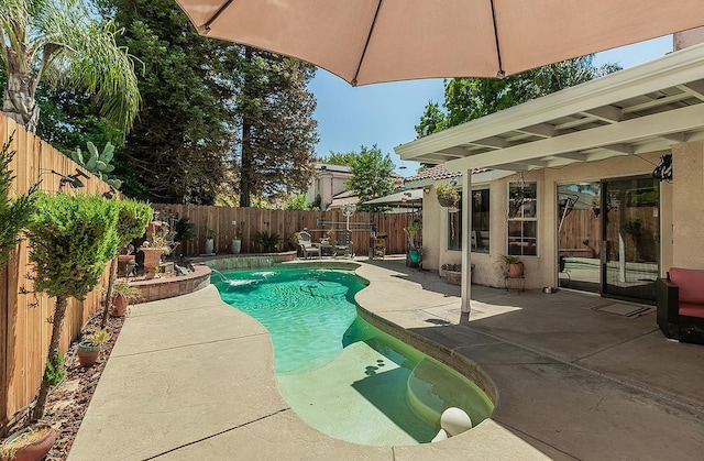 3042 Love St, Selma, CA 93662 - view of pool with a patio and a fenced backyard