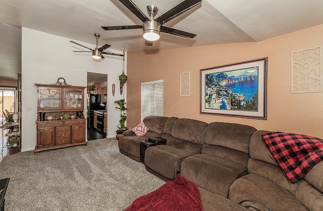 3042 Love St, Selma, CA 93662 - living area featuring a ceiling fan and carpet floors