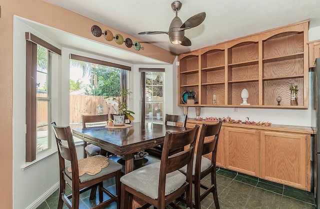 3042 Love St, Selma, CA 93662 - dining area featuring ceiling fan