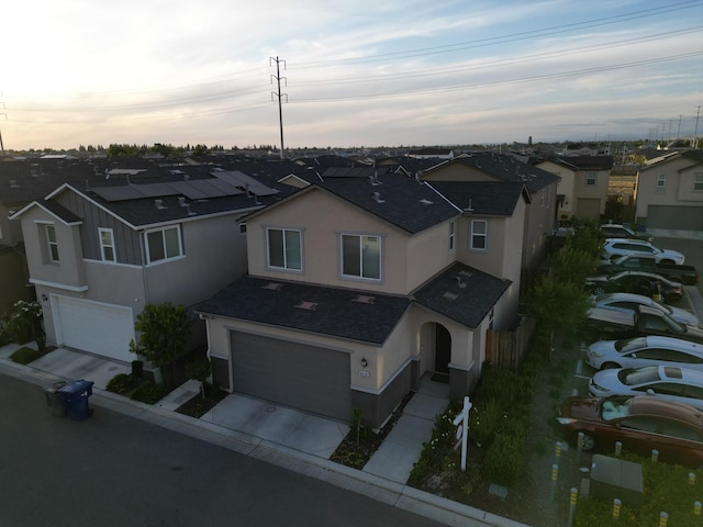 6458 E Riesling Dr, Fresno, CA 93727 - aerial view at dusk of a residential view