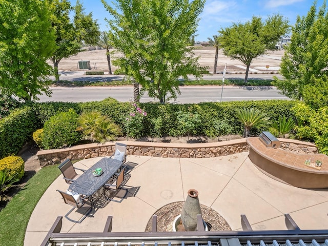 view of patio with outdoor dining space