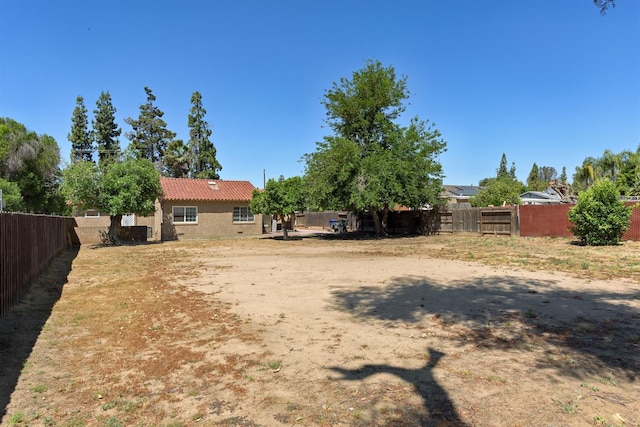 view of fenced backyard