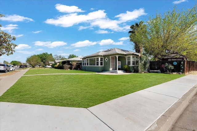 view of front of home with solar panels