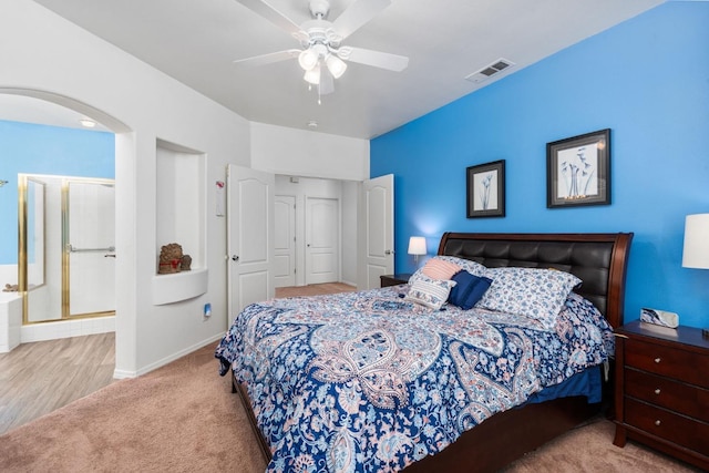 10597 E Fieldstone Ave, Clovis, CA 93619 - carpeted bedroom featuring baseboards and a ceiling fan