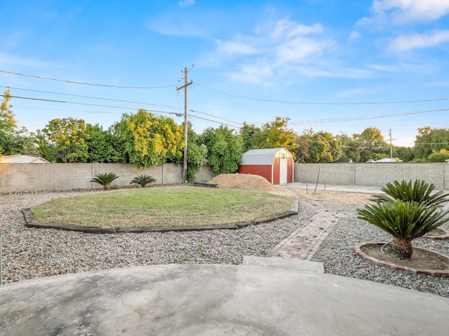4740 E Princeton Ave, Fresno, CA 93703 - view of yard with a storage shed, an outdoor structure, and a patio area