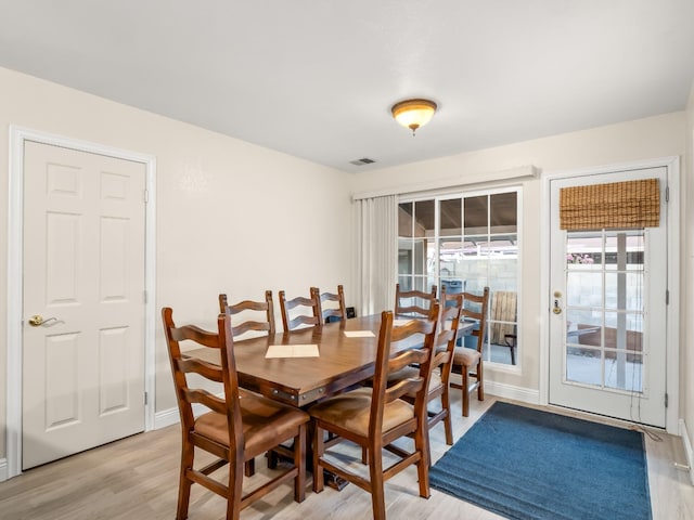 4740 E Princeton Ave, Fresno, CA 93703 - dining area featuring light wood-type flooring and baseboards