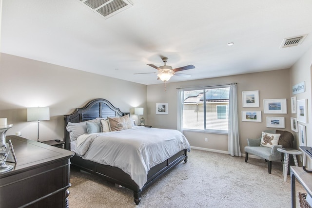 3877 Griffith Ave, Clovis, CA 93619 - bedroom with light carpet, baseboards, and a ceiling fan