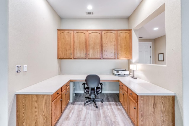 947 Carson Ave, Clovis, CA 93611 - office featuring built in study area and light wood-style flooring