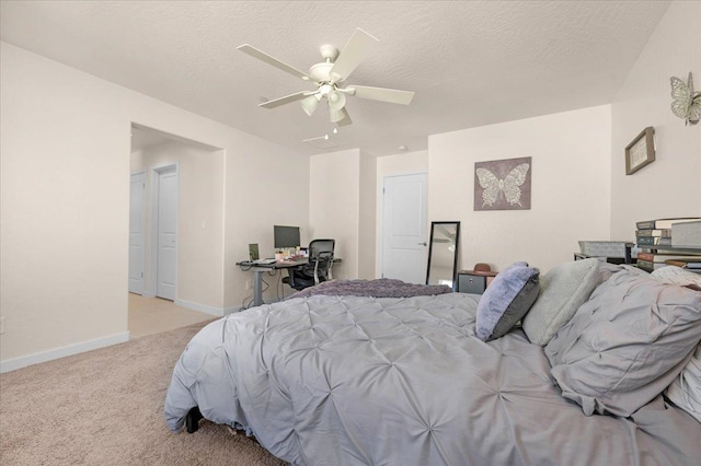 841 Corazon Ave, Clovis, CA 93619 - bedroom with carpet floors, an office area, and a ceiling fan