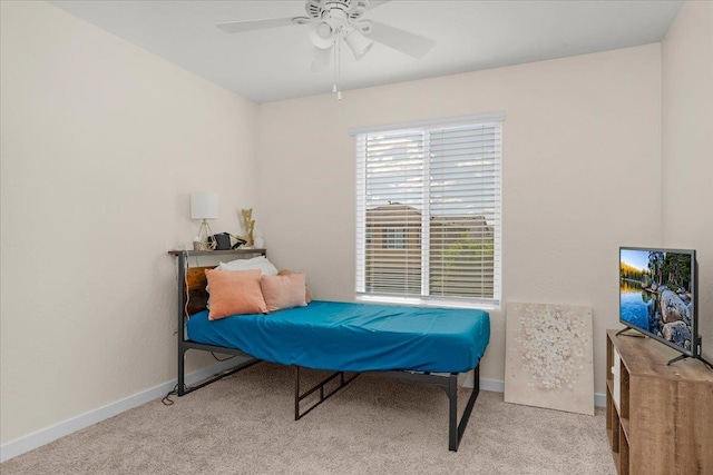 841 Corazon Ave, Clovis, CA 93619 - carpeted bedroom with baseboards and ceiling fan