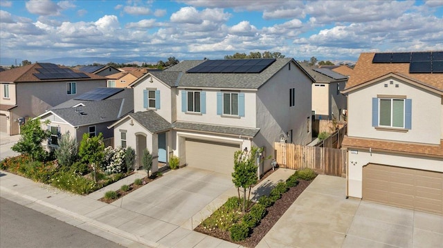 841 Corazon Ave, Clovis, CA 93619 - traditional-style house with a residential view, stucco siding, and a garage