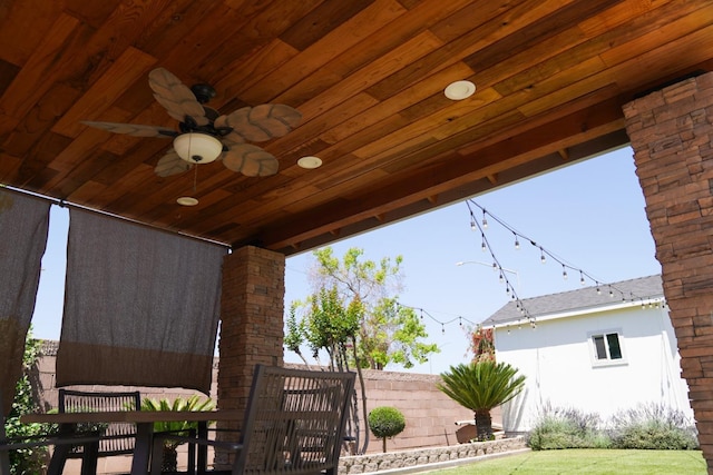 exterior view of ceiling fan