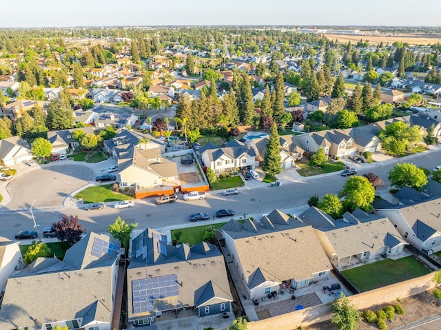 aerial view of residential area