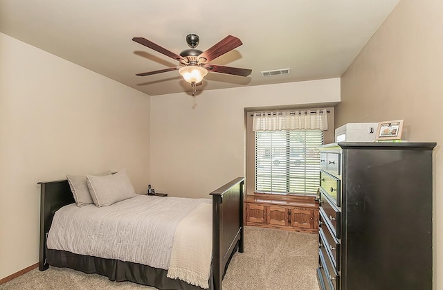 1025 E Cambridge Ave, Visalia, CA 93292 - bedroom with light carpet and a ceiling fan