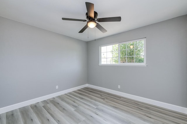 153 Birch, Fresno, CA 93650 - unfurnished room featuring baseboards, light wood finished floors, and a ceiling fan