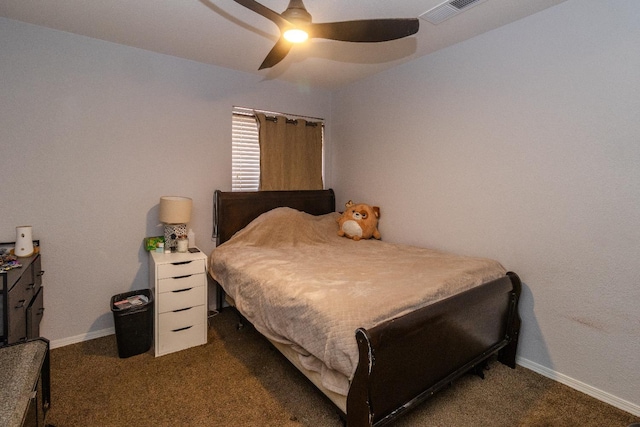3626 E Stewart Ct, Visalia, CA 93292 - bedroom with carpet, baseboards, and a ceiling fan