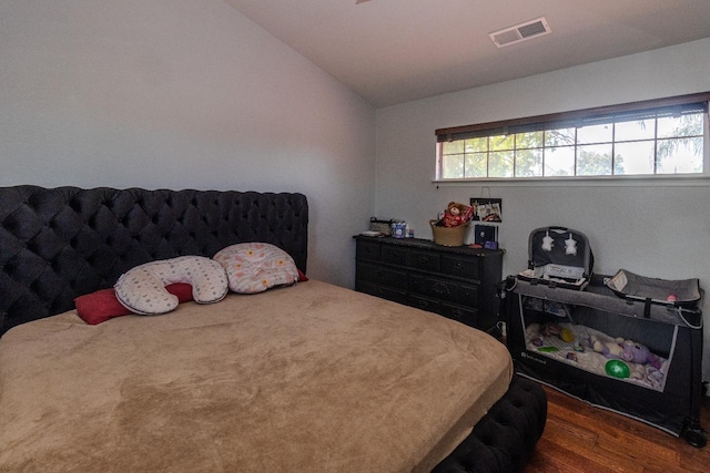 3626 E Stewart Ct, Visalia, CA 93292 - bedroom with vaulted ceiling and wood finished floors