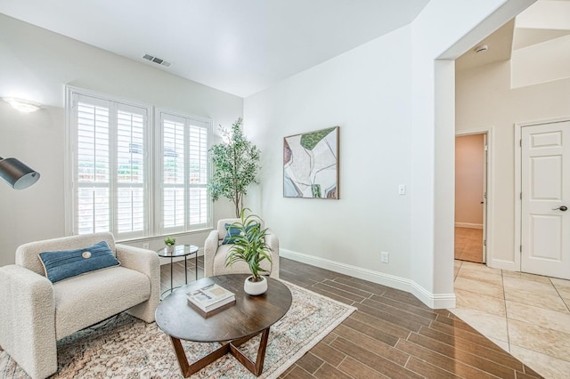7762 N Hillsdale Dr, Fresno, CA 93720 - sitting room with baseboards and wood finished floors