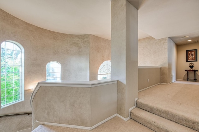 2589 W Lake Van Ness Cir, Fresno, CA 93711 - stairway featuring carpet, healthy amount of natural light, and baseboards