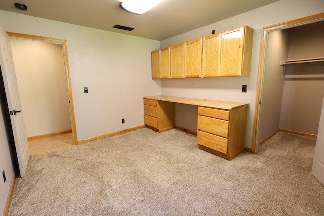 7784 S Del Rey Ave, Del Rey, CA 93616 - unfurnished office with built in desk, light colored carpet, and baseboards