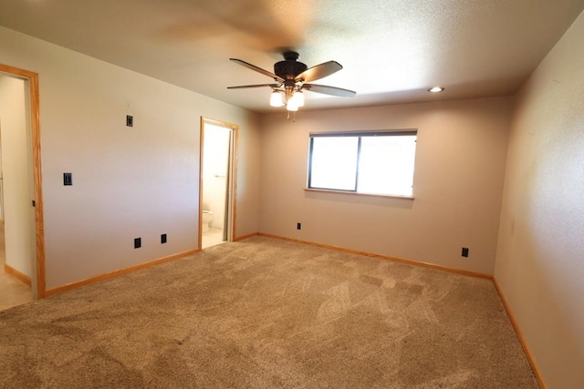7784 S Del Rey Ave, Del Rey, CA 93616 - empty room with light colored carpet, ceiling fan, and baseboards