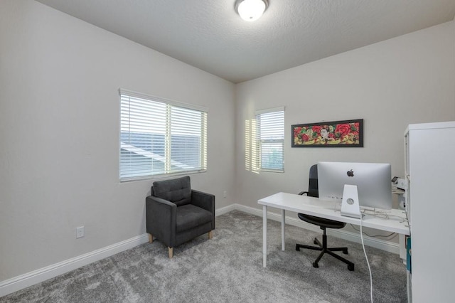 99 N Whittier Ave, Fresno, CA 93727 - office with carpet, baseboards, and a textured ceiling