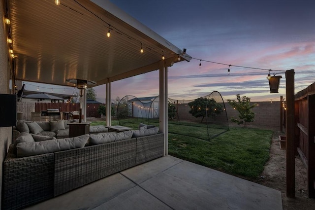 99 N Whittier Ave, Fresno, CA 93727 - view of patio / terrace featuring an outdoor hangout area and area for grilling
