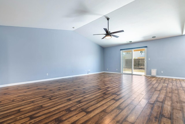 6254 E Bellaire Way, Fresno, CA 93727 - unfurnished room featuring wood finished floors, ceiling fan, and lofted ceiling