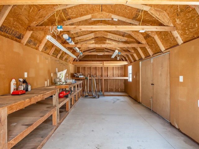view of storage area