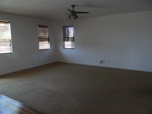 309 Pine Ct, Chowchilla, CA 93610 - spare room with ceiling fan, carpet floors, and baseboards