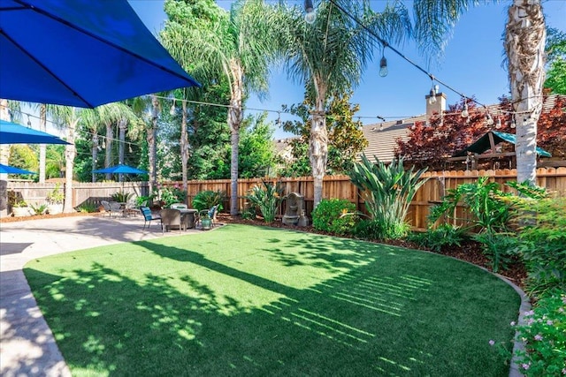 1117 E Royal Dornoch Ave, Fresno, CA 93730 - view of yard with a patio