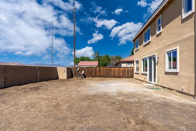 view of fenced backyard