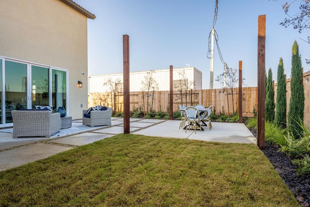 1171 Maclure Ave W, Madera, CA 93636 - view of yard with a patio area and an outdoor living space