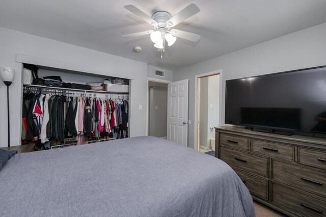 2983 E Northdale Ave, Fresno, CA 93726 - bedroom with a closet and ceiling fan