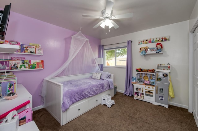 2983 E Northdale Ave, Fresno, CA 93726 - carpeted bedroom featuring ceiling fan and baseboards