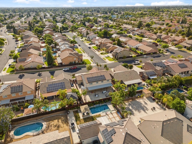 2865 Maine Ave, Clovis, CA 93619 - aerial perspective of suburban area with a pool area