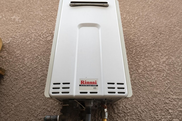 detailed view of water heater