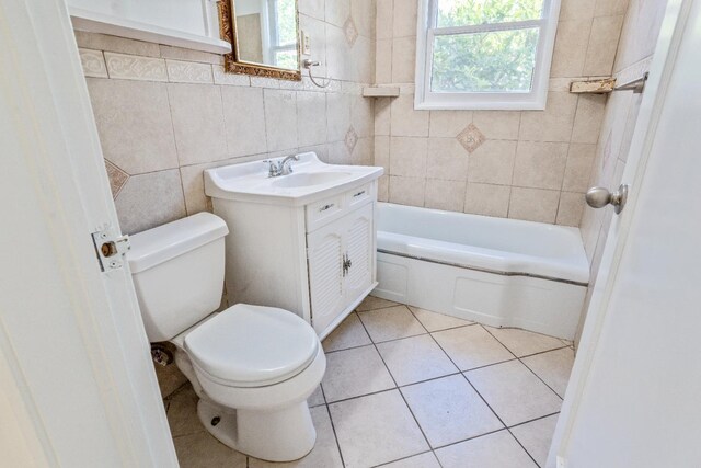 324 E San Mateo St, Avenal, CA 93204 - full bath with toilet, a bathtub, tile patterned flooring, and vanity