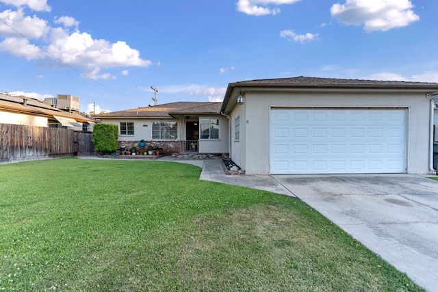 3356 E Austin Way, Fresno, CA 93726 - ranch-style home with concrete driveway, stucco siding, and an attached garage