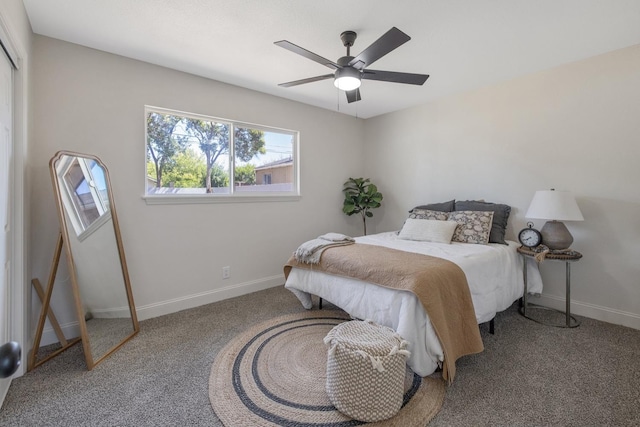 336 W Locust Ave, Pinedale, CA 93650 - carpeted bedroom featuring baseboards and a ceiling fan