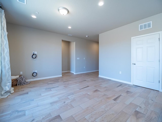 873 Beaver Pond Loop, Madera, CA 93636 - unfurnished room with light wood-type flooring, baseboards, and recessed lighting