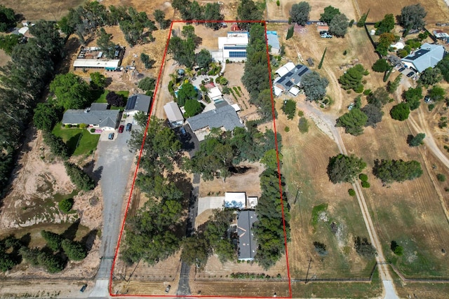 aerial overview of property's location with property boundaries highlighted