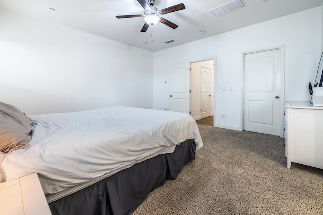6772 E Ramona Way, Fresno, CA 93727 - bedroom featuring carpet and a ceiling fan