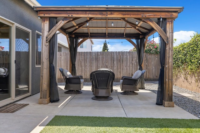 6772 E Ramona Way, Fresno, CA 93727 - view of patio featuring a gazebo and fence