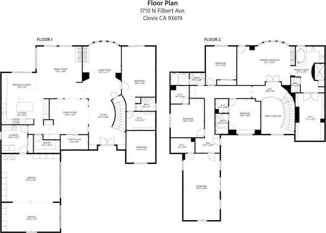 1710 N Filbert Ave, Clovis, CA 93619 - home floor plan