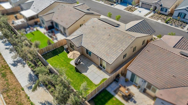 aerial view of residential area