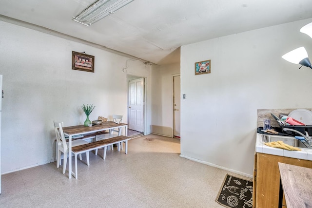 dining area with light flooring